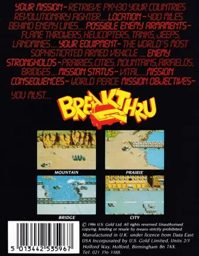 Breakthru (G) (1990) (Version Basic 1.1) [PC Amstrad International] box cover back